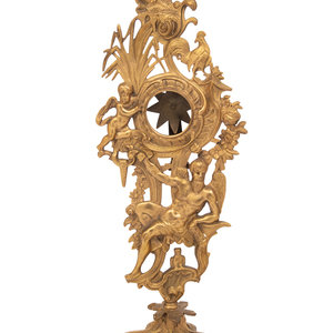 Appraisal: An English Gilt Metal Watch Holder Circa Height inches Sold