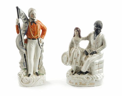 Appraisal: A th century Staffordshire figure group 'Eva and Uncle Tom'