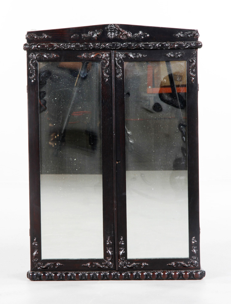 Appraisal: - th C Bathroom Cabinet th century double door bathroom