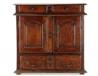 Appraisal: French Provincial Walnut Buffet Cabinet th C French th century