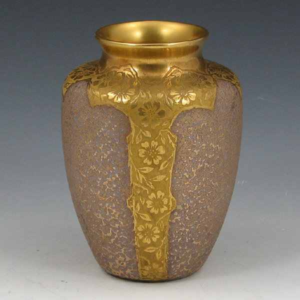 Appraisal: Fraunfelter Floral Decorated Vase by Tetzschner Striking Fraunfelter vase with