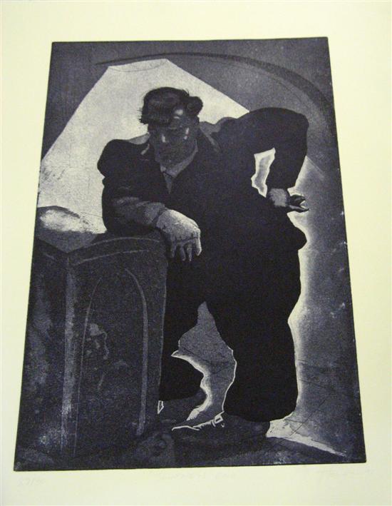 Appraisal: Peter Howson Scottish b 'Journeys End' etching signed in pencil