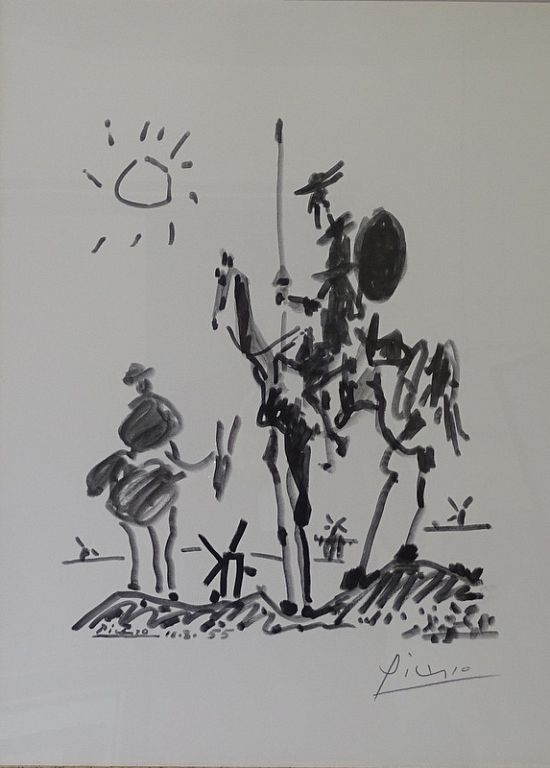 Appraisal: Don Quixote by Pablo Picasso Lithograph Don Quixote by Pablo