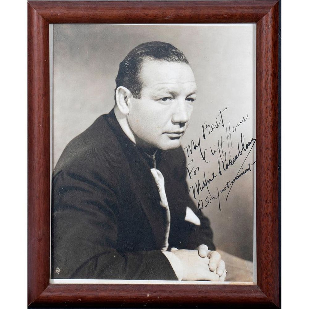 Appraisal: Max Rosenbloom Original autographed inscribed photograph Size x Condition Showing