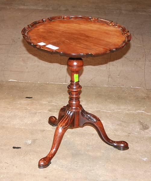 Appraisal: A George III style mahogany piecrust tea table third quarter