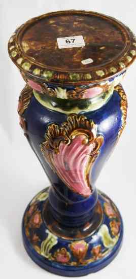 Appraisal: th Century Majolica Jardiniere Stand height cm chipped to base