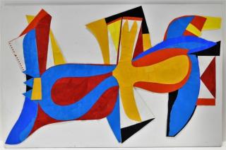 Appraisal: Fritz Bultman Abstract Insectual Painted Collage LOUISSIANA NEW YORK -