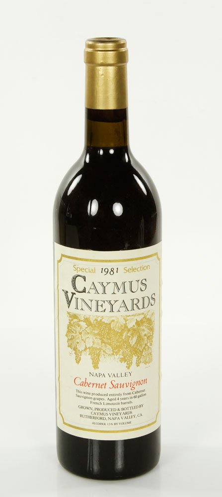 Appraisal: - Caymus Cabernet Sauvignon Bottle of Caymus Cabernet Sauvignon Provenance