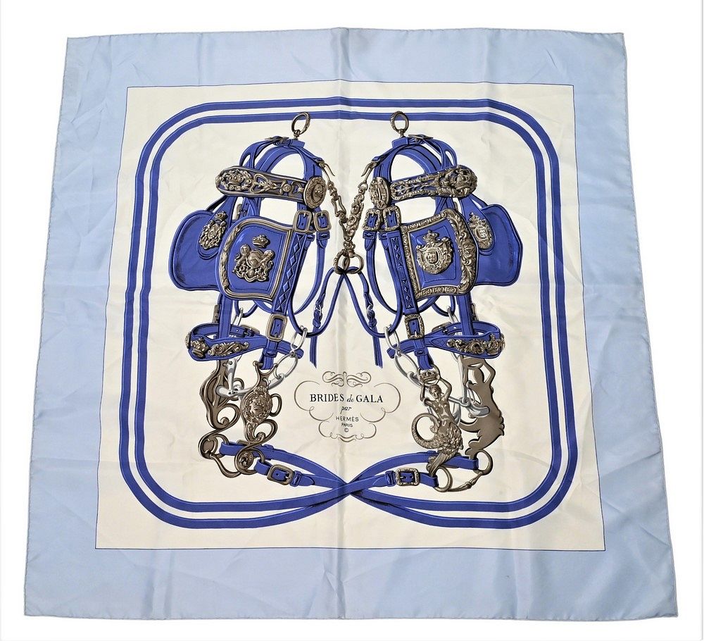 Appraisal: Hermes Silk Scarf titled Brides de Gala made for Henry