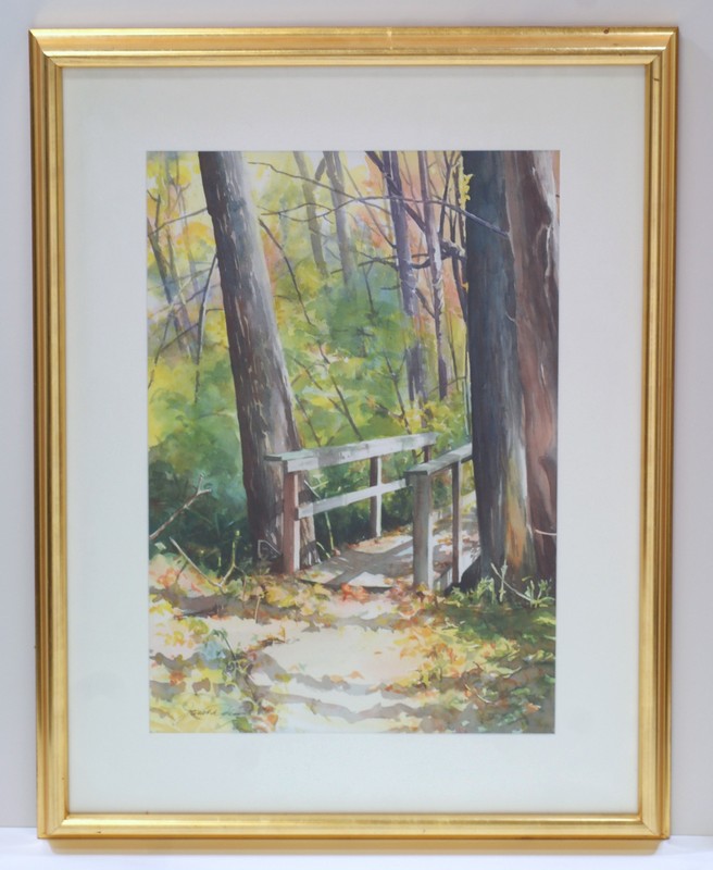 Appraisal: Janet Dixon th c watercolor Summer Shade site size x