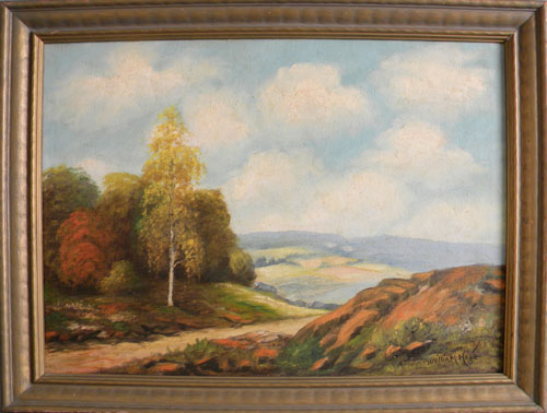 Appraisal: Oil on canvas landscape signed William Hoge x together with