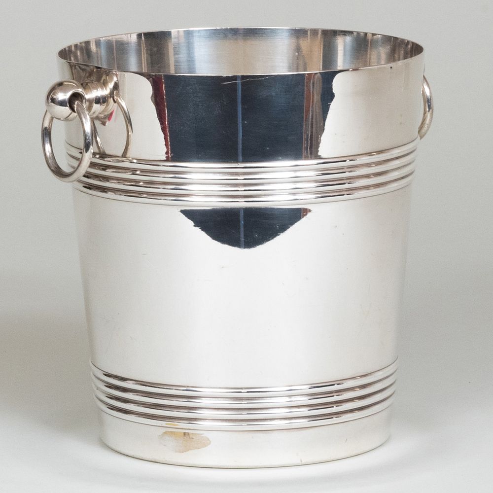 Appraisal: Christofle Silver Plate Ice Bucket x x in Condition Bruise