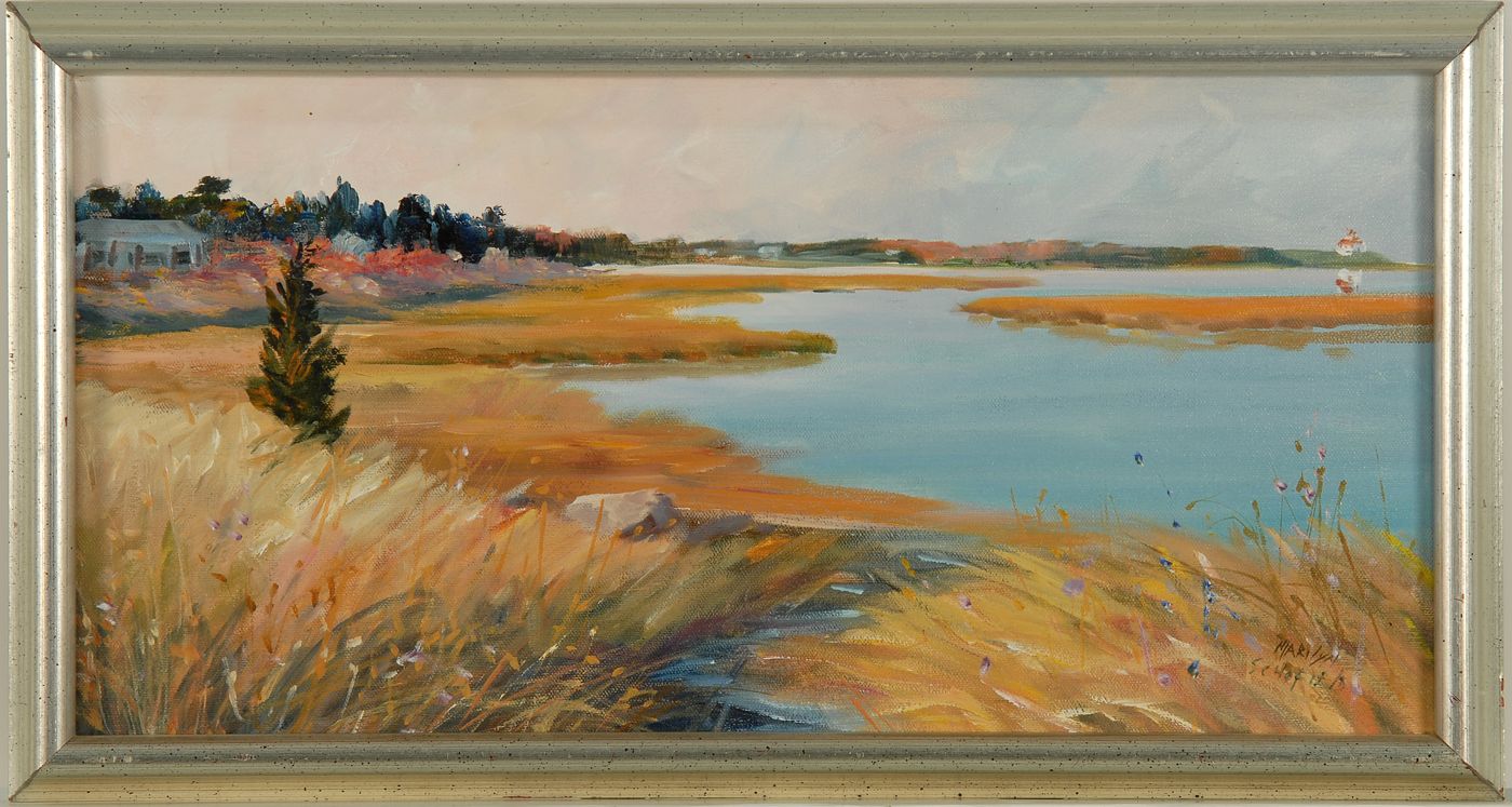 Appraisal: MARILYN SCHOFIELDAmerican ContemporaryOctober Afternoon at Vandermay Landing Eastham Ma Signed