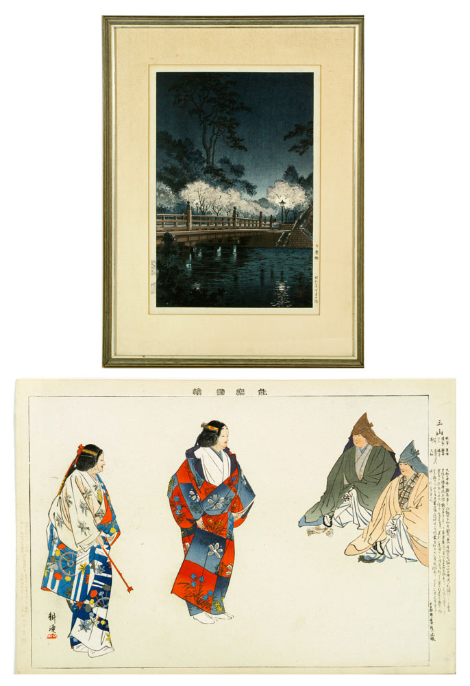 Appraisal: - Japanese Woodblock Prints Lot of two Japanese woodblock prints