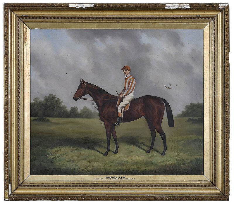 Appraisal: Joshua Dighton British - Portrait of the Racehorse Angelina Winner