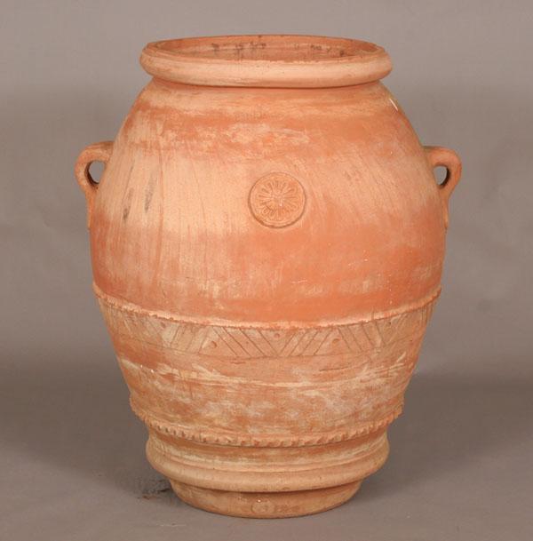 Appraisal: Imprunet massive terra cotta oil jar mfg by Butini Oreste