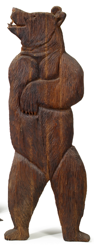 Appraisal: Carved wooden bear th century