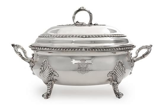 Appraisal: A Victorian Silver Soup Tureen Robert Garrard II London the