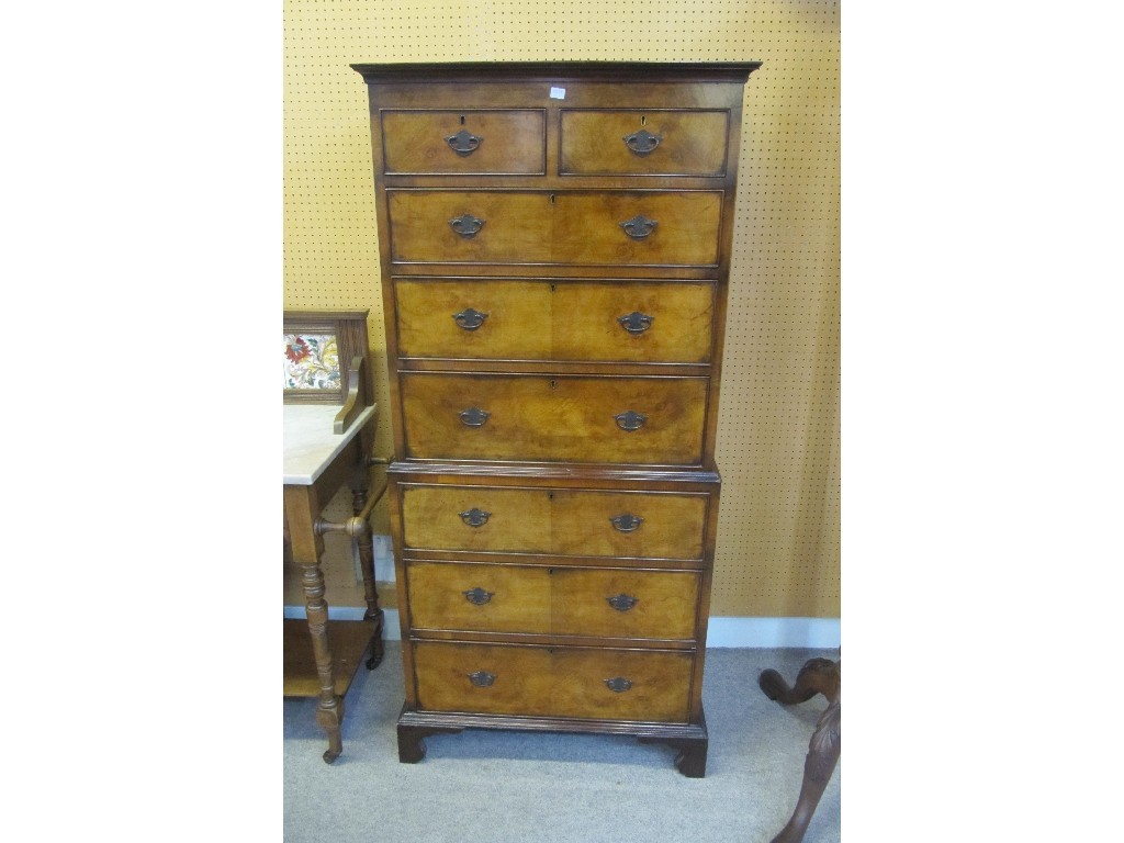 Appraisal: Reproduction Georgian style chest on chest