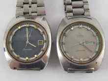 Appraisal: Two steel Omega Seamaster automatic wrist watches