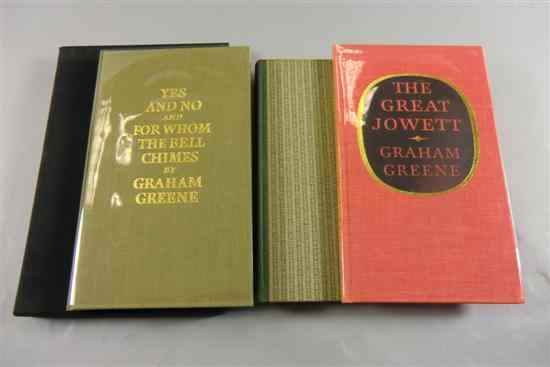 Appraisal: GRAHAM GREENE Four signed limited edition books MAY WE BORROW