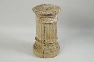 Appraisal: Cast Stone Garden Pedestal Cast stone garden pedestal high diameter