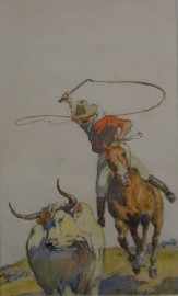 Appraisal: Percy Lindsay - Untitled watercolour signed 'Percy Lindsay' lower right