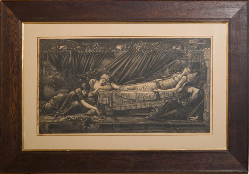 Appraisal: AFTER EDWARD BURNE-JONES - THE ROSE BOWER FROM THE LEGEND