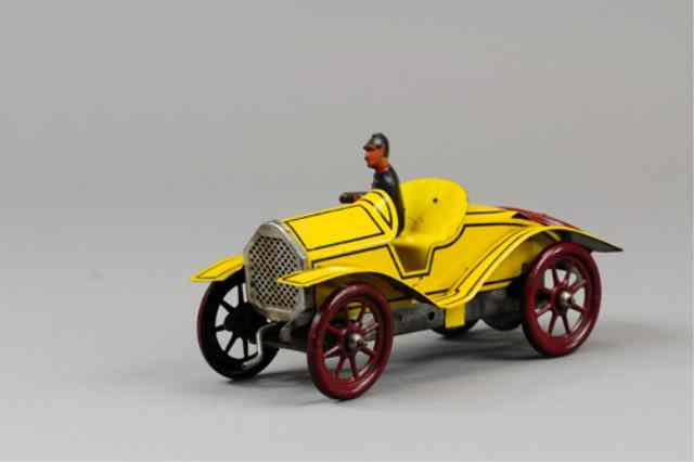 Appraisal: A C GILBERT STUTZ RACE CAR Lithographed tin yellow body