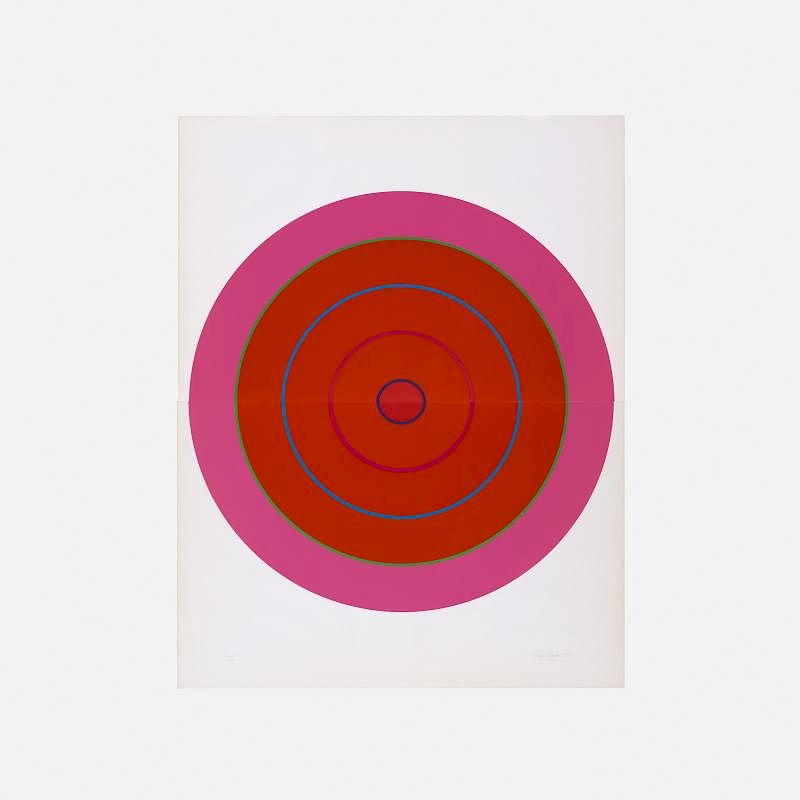 Appraisal: Stephen Frykholm Target diptych Stephen Frykholm Target diptych USA lithograph