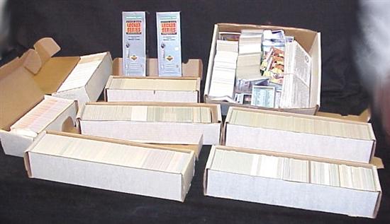 Appraisal: Eight boxes of sports cards football baseball basketball and hockey