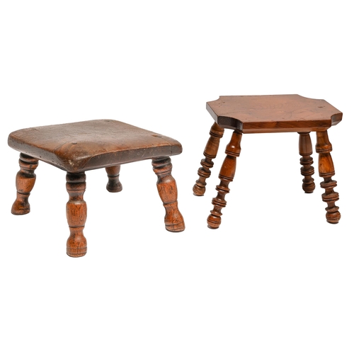 Appraisal: Two Victorian dresser stools Northern England and North Nottinghamshire of