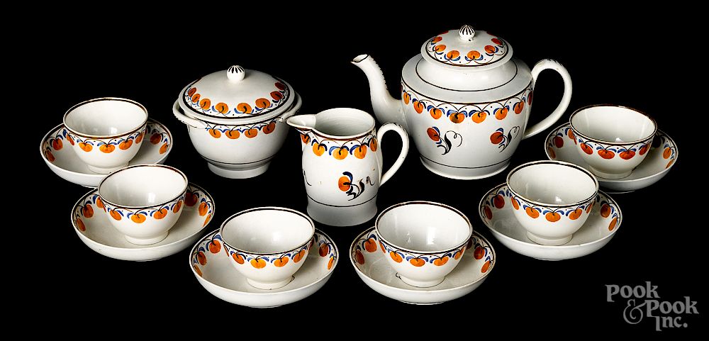 Appraisal: Pearlware tea service Exclusive on Bidsquare Pearlware tea service th