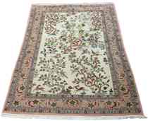 Appraisal: A Fine Silk Carpet Tree of life silk and wool