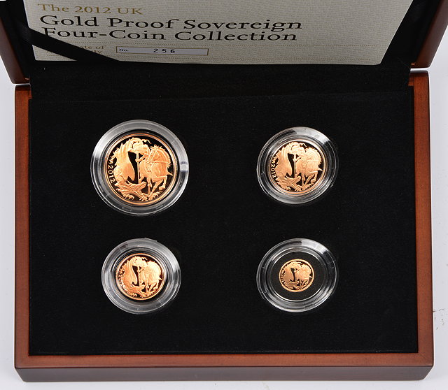 Appraisal: A GOLD PROOF SOVEREIGN SET consisting of a double sovereign