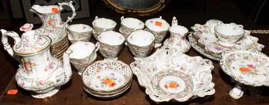 Appraisal: Dresden porcelain assembled dessert and tea service approx pieces Estimate