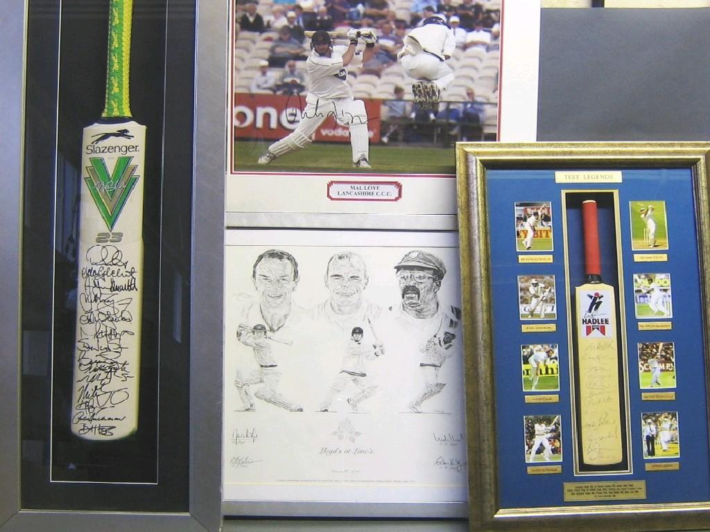 Appraisal: TEST LEGENDS' AUTOGRAPHED SOUVENIR CRICKET BAT the signatures including Ian