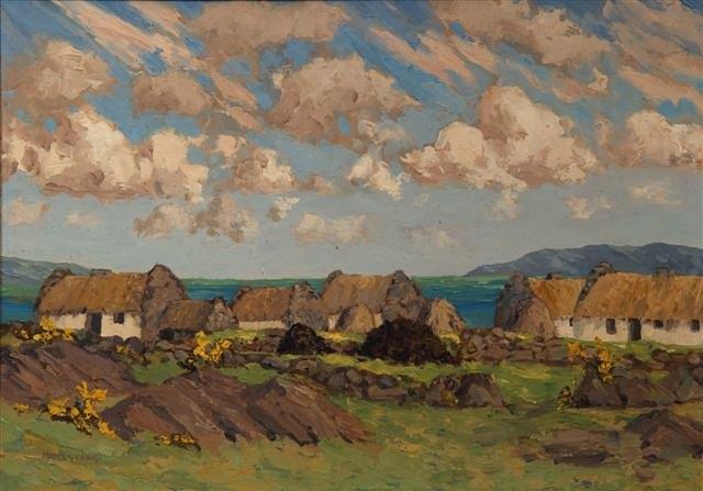 Appraisal: MABEL FLORENCE YOUNG - - Irish coastal landscape with cottages