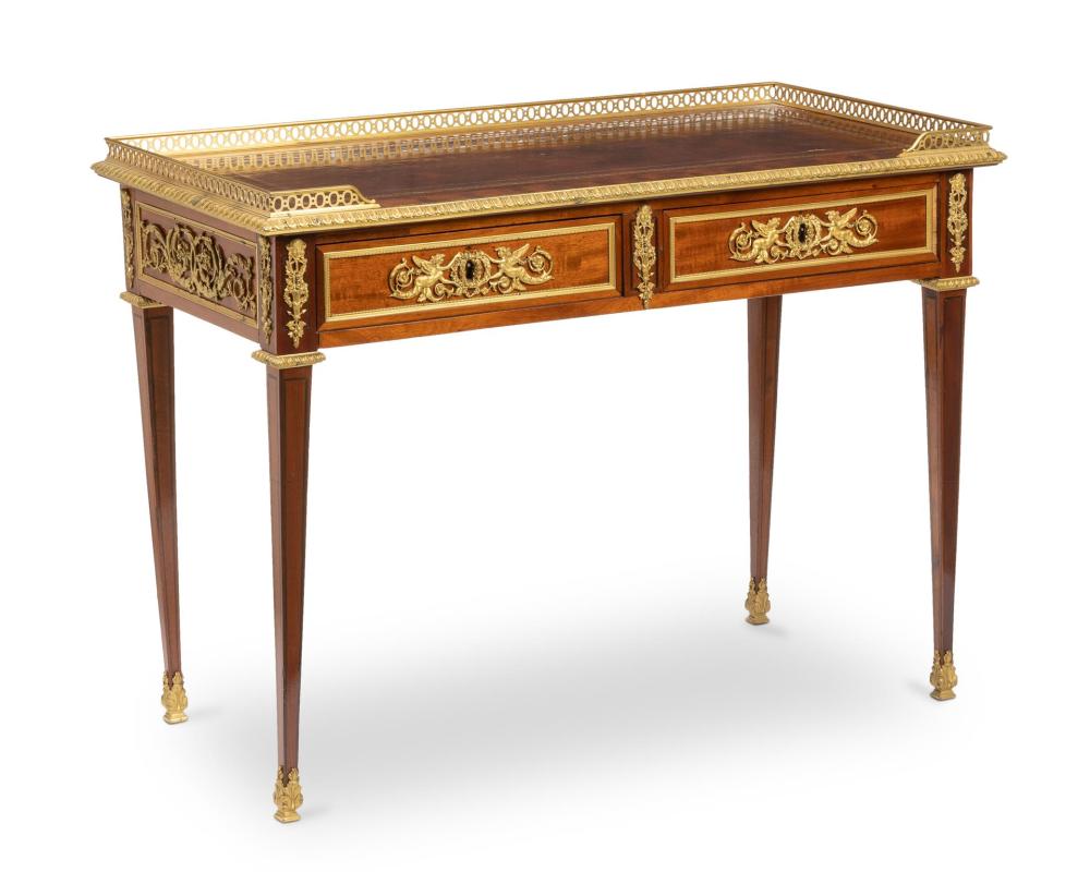 Appraisal: A LOUIS XVI-STYLE DESKA Louis XVI-style desk Late th early