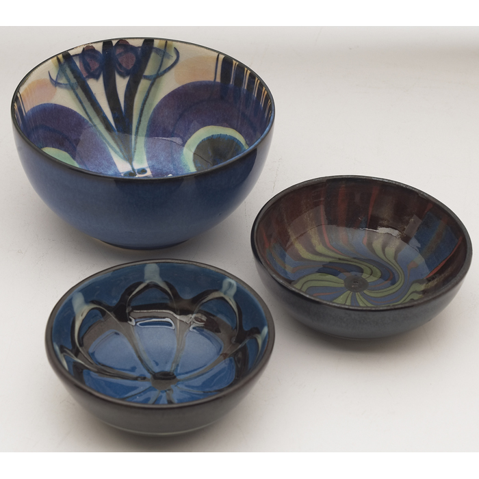 Appraisal: Hermann Kahler bowls two both with colorful stylized designs both