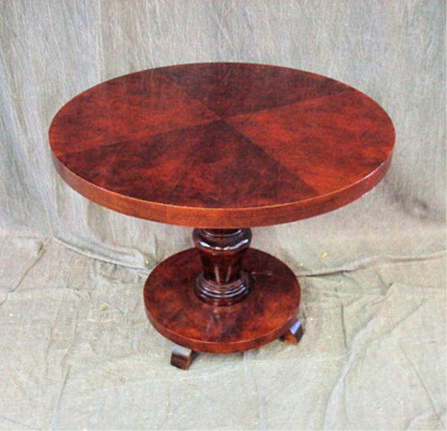 Appraisal: Neoclassical Style Pedestal Center Table Slight chip along edge Dimensions