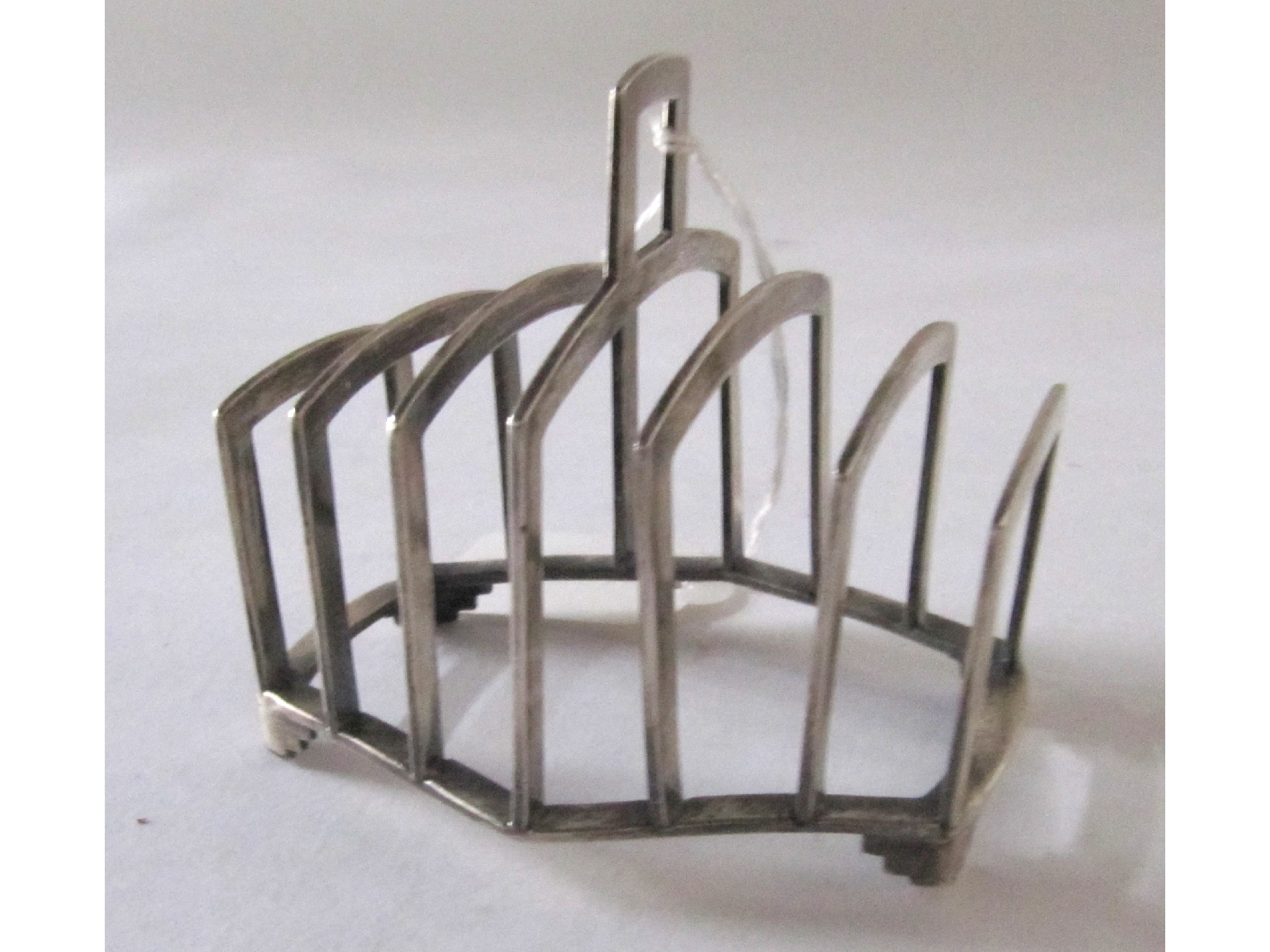 Appraisal: A silver toastrack Birmingham