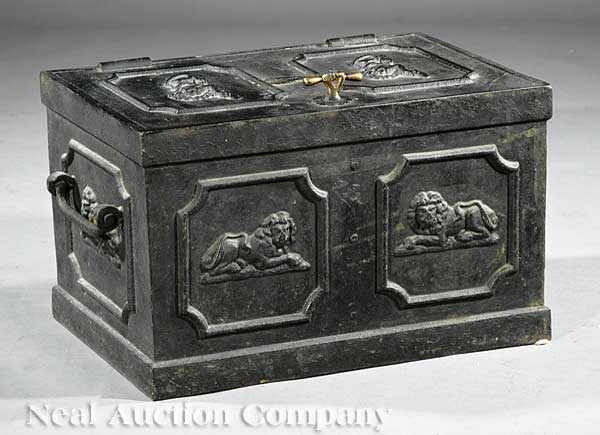 Appraisal: A Regency Cast Iron Strong Box early th c having