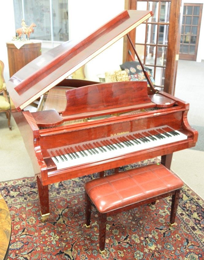 Appraisal: D H Baldwin baby grand piano and bench C in