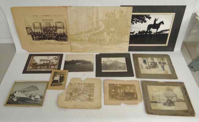 Appraisal: Lot misc early photos including aero planes horse and buggy