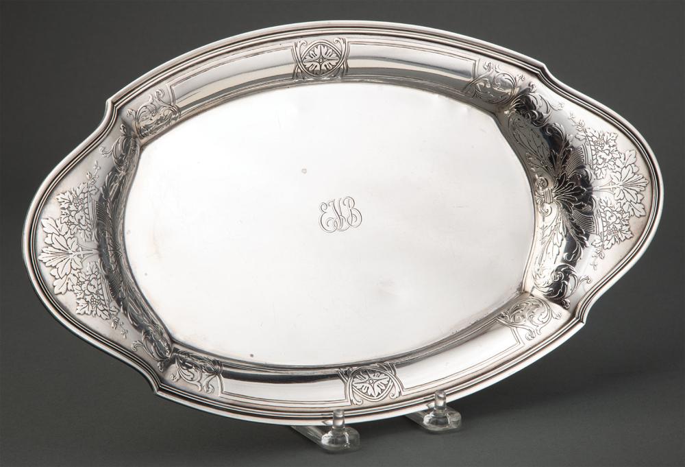 Appraisal: Tiffany Co Makers Sterling Silver Bread Tray in the Neoclassical