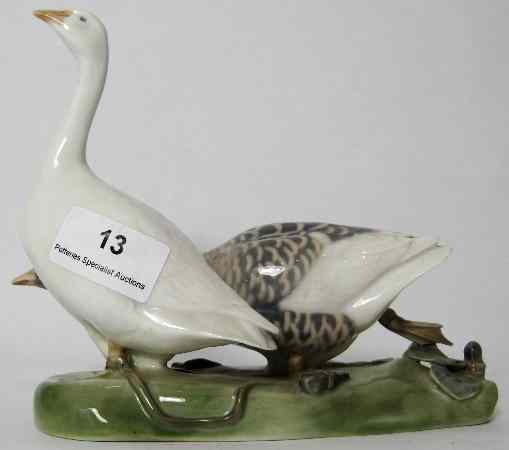 Appraisal: Royal Copenhagen Model of Two Geese Height cm