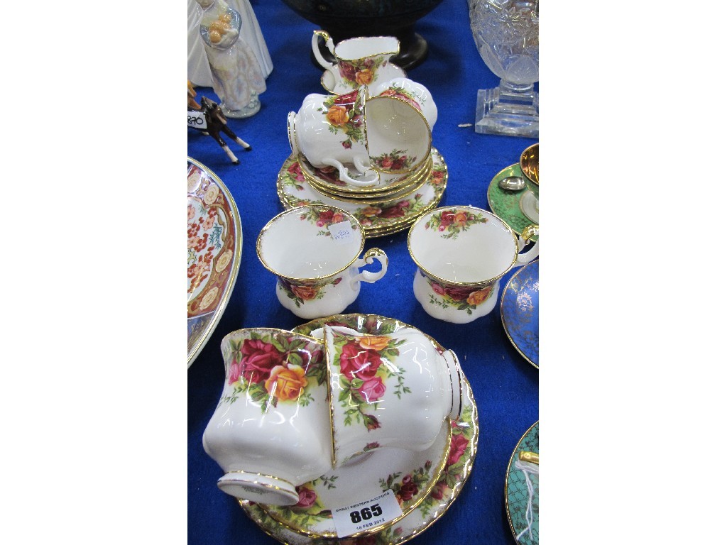 Appraisal: Royal Albert Old Country Roses six setting coffee set