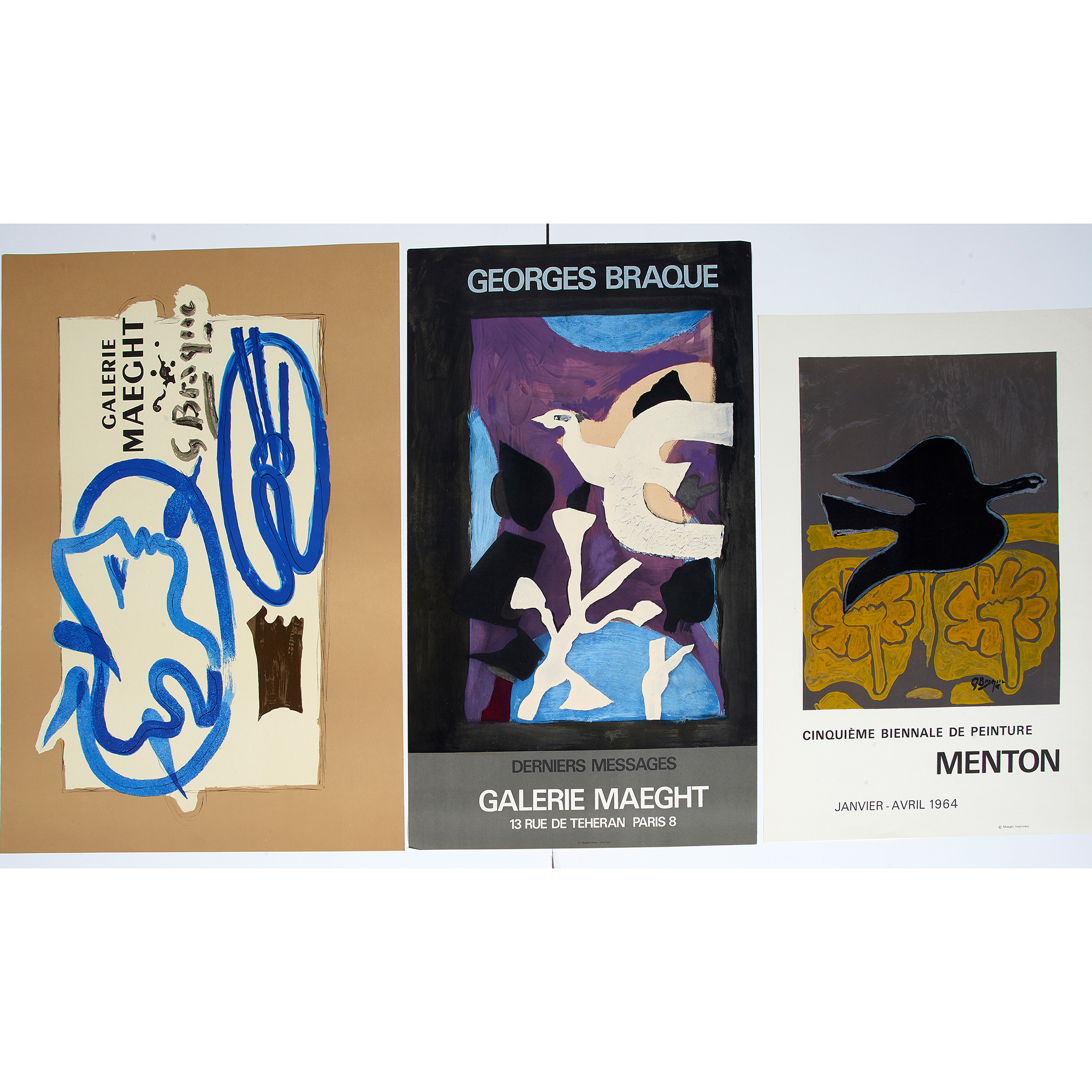 Appraisal: POSTERS GEORGES BRAQUE lot of Georges Braque Cinqieme Biennale de