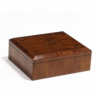 Appraisal: Maitland Smith Inlaid Document Box contemporary mahogany with mixed wood